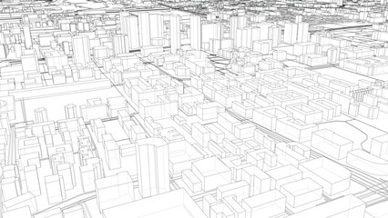 Wireframe Cityscape