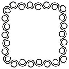 Abstract circle frame. Monochrome elegant border. Creative vector illustration. Simple artistic design