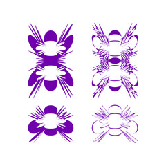 Set of abstract icons. Geometric shapes illustration. Modern art symbols. Vector creative elements.