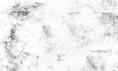 Grungy distressed texture with black speckles and scratches on a transparent background, abstract grunge overlay effect