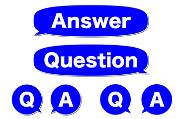 青のQ＆Aアイコンと吹き出し