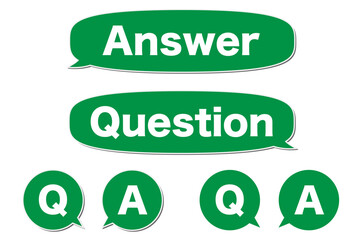 緑のQ＆Aアイコンと吹き出し