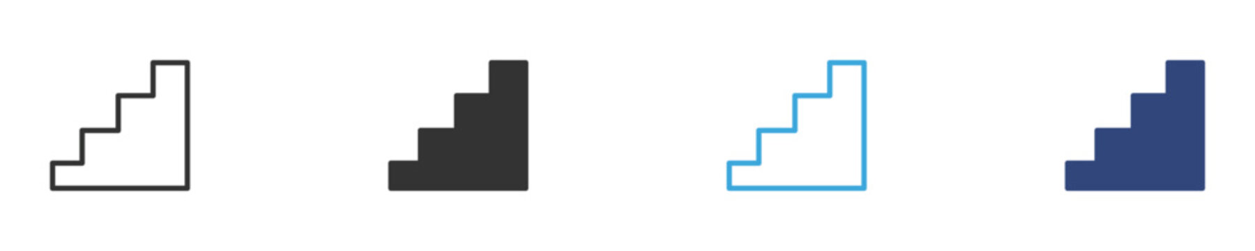 Stairs icon set, Next steps icon, vector illustration .