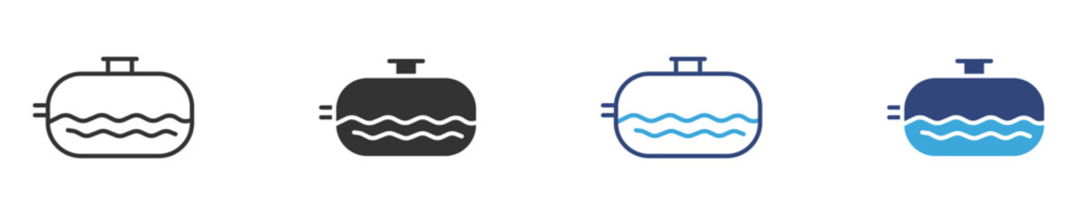 Obraz premium Sewerage tank icon set , vector illustration .