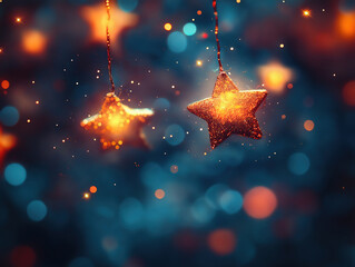 Gentle Star Bokeh Lights Creating a Magical Ambiance