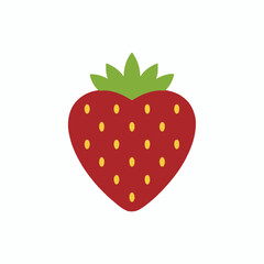 Fototapeta premium heart strawberry on white background