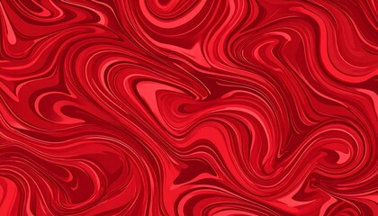 An abstract illustration of a red marbled pattern with fluid, swirling lines. Shades of red blend and create an illusion of depth and movement
