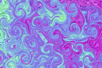 Fototapeta premium Swirling Symphony: An abstract composition, featuring mesmerizing swirls of vibrant colors like a kaleidoscope, inviting viewers to delve into a world of artistic wonder.