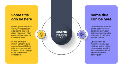 Infographic template. 2 rectangular banners with text