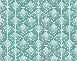 Damask leaves seamless pattern. Vector retro style background print. Decorative flower texture.