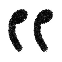 Hand-drawn doodle quotation mark 