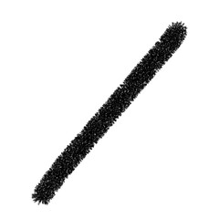 Hand-drawn doodle forward slash / in black crayon.
