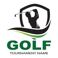 Golf logo vector for golf club or golf tournament symbol