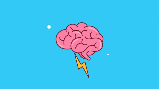 Brain storm icon vector animation