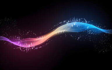 Vibrant Curve Isolated Transparent Light Waves Illustration