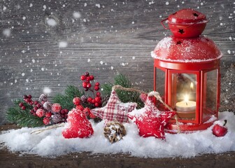Christmas Background with Bokeh Lights and Gift Boxes