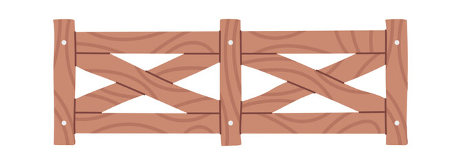 Wooden plank fence classic boundary