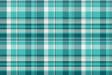 Heritage texture background check, interior textile plaid fabric. Dining room vector pattern seamless tartan in cyan and teal colors.