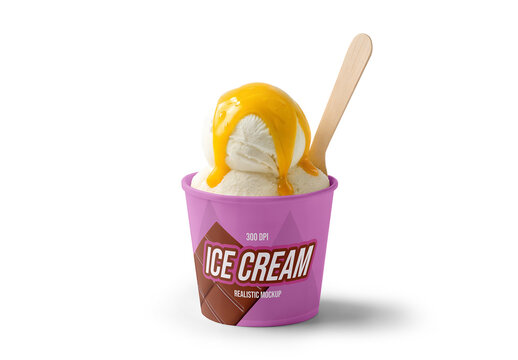 Ice Cream Cup Mockup 7