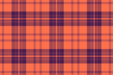Minimal fabric pattern background, interior tartan vector seamless. Checked texture textile plaid check in red and purple colors.