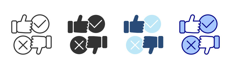 Evaluate Icon Set. Designed In Multi Style