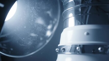 Close-up detail of an industrial or scientific piece of equipment.