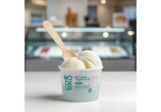 Ice Cream Cup Mockup 4