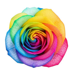 Rainbow Rose Flower With Black Background colors petals