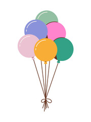 Balloons. Color vector illustration on a white background.