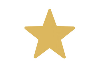 Obraz premium Yellow five point star graphic symbol isolated, abstract celestial shape on transparent background