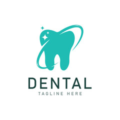 The concept of a shiny dentistry or dental logo