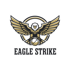 Aggressive Eagle Strike Basketball Sport Mascot