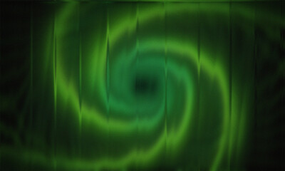 Green Swirling Vortex with Vertical Lines and Dark Edges abstract glowing
