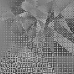 Gradient dots abstract black and white background