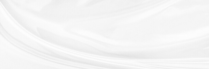 Obraz premium White gray satin texture that is white silver fabric silk panorama background with beautiful soft blur pattern natural.