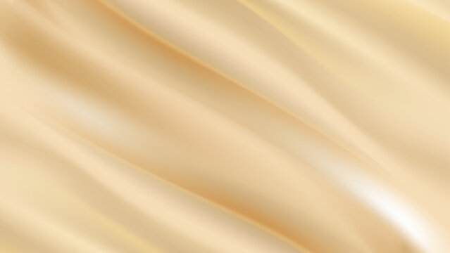 Elegant Gold Silk Drape Background with Smooth Mesh Gradient Texture
