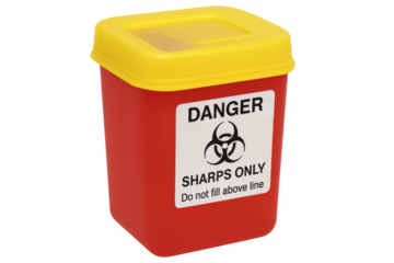 Sharps container for safely disposing medical waste