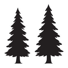 Obraz premium set of christmas trees,festive tree