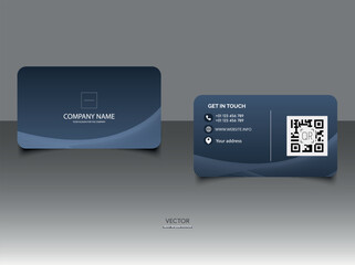 Business card for a manager. Business card template. Creative modern clean corporate double-sided business card template, personalized visiting card, vector illustration, professional simple ID card