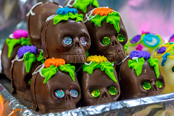 dia de muertos, calaveritas, calavera de azucar, festividad, mexico, coco, pastel, alimento,...