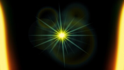 Radiant starburst shining brightly against a dark backdrop creates a dramatic effect ideal for backgrounds and futuristic designs