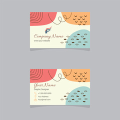Colorful Modern Business Card Design for Creative Professionals and Designers
