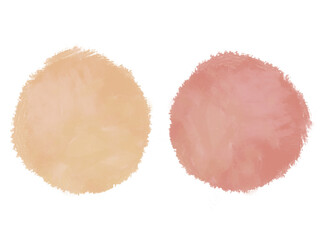 水彩　円形　ポイント　素材