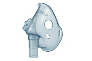 Nebulizer mask providing respiratory support illustration