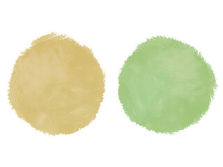 水彩　円形　ポイント　素材