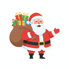 Santa Claus carrying a sack of gifts