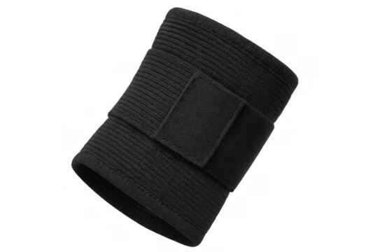 Black wrist support brace preventing orthopedic injury