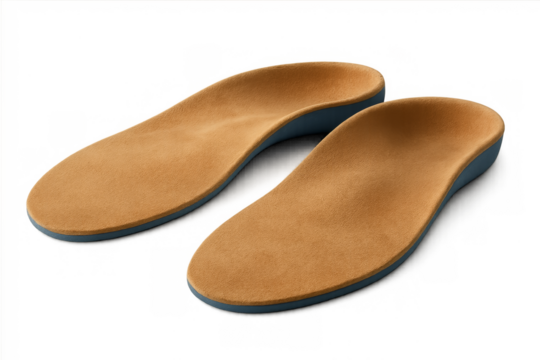 Pair of orthopedic insoles for footwear comfort and support