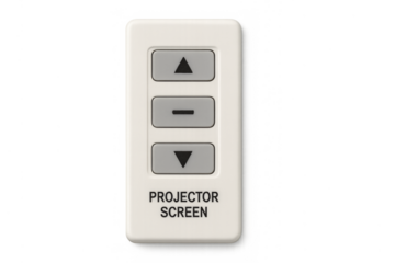 Projector screen wall control panel managing automation