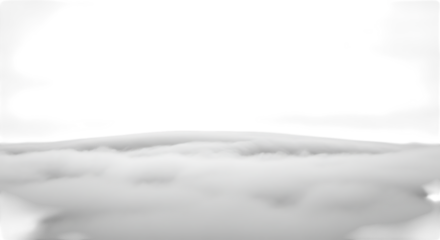 A serene view of clouds stretching across the horizon, creating a soft, dreamy atmosphere, isolated on transparent background the gentle curves and subtle gradations of the clouds evoke a sense of tra